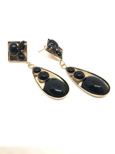 SQUARE AND DROP EARRINGS