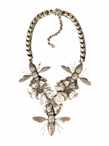 BEES AND FLOWERS NECKLACE