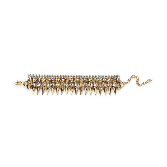 vittorio ceccoli jewelry design biceps bracelet with spikes jewel light gold palladium antique silver black