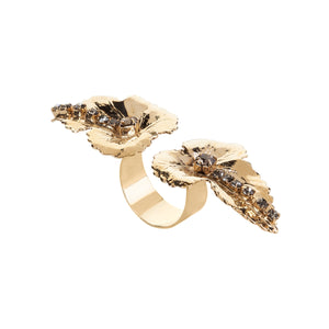 vittorio ceccoli jewelry design ring with leaves jewel light gold antique silver