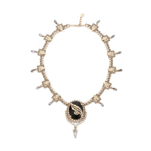 vittorio ceccoli jewelry design diadema necklace with black stone jewel gold